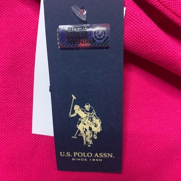 US Polo Assn. New With Tags Pink Triple Crown USPA Polo - Women Size Large - Picture 12 of 15